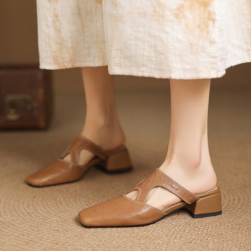 Patrícia | Mules Elegantes de Salto Largo