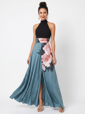 Serafina | Vestido Comprido Halter Estampado