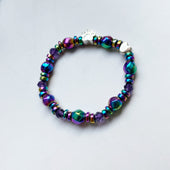 Mafalda | Pulseira Patinha e Coração Iridescente
