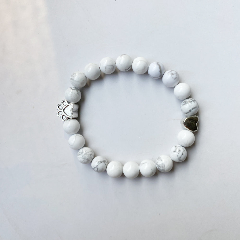 Marília | Pulseira Pedra Natural Patinha e Coração