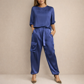 Clara - Conjunto Cargo de Cetim Laxo