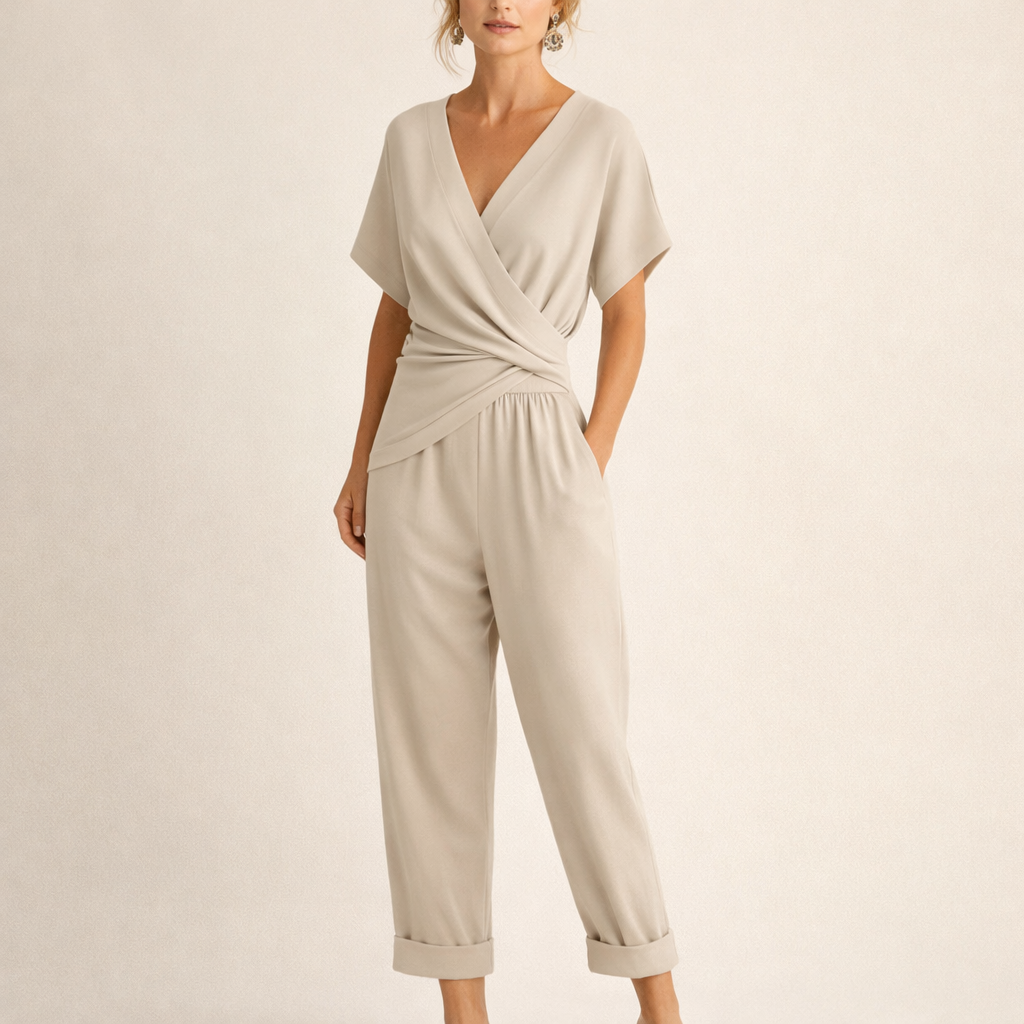 Magda - Macacão Elegante com Decote em V