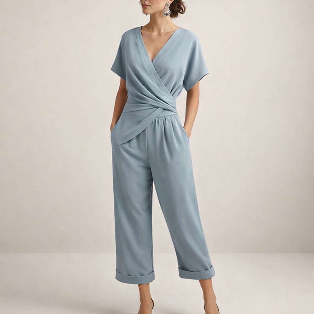 Magda - Macacão Elegante com Decote em V