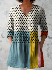 JACQUELINE | Dolga bluza z V-izrezom