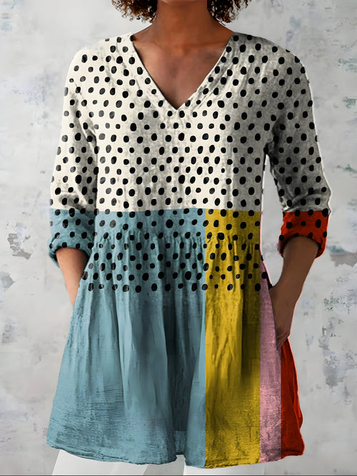 JACQUELINE | Dolga bluza z V-izrezom
