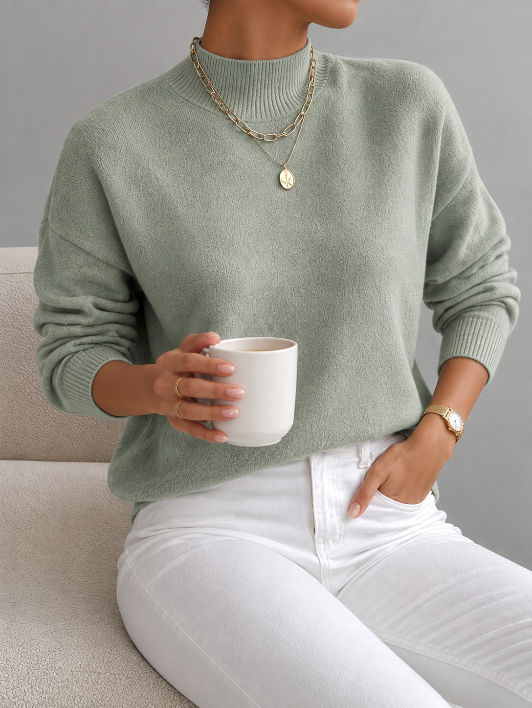 Sofia | Camisola de Gola Alta