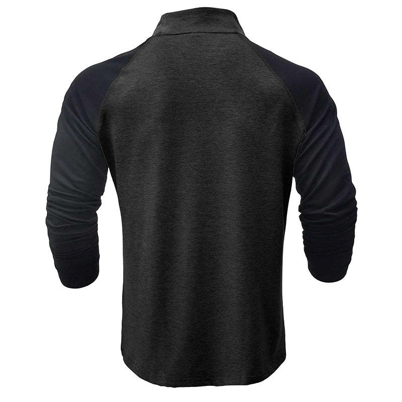 Camisa de algodão com gola subida