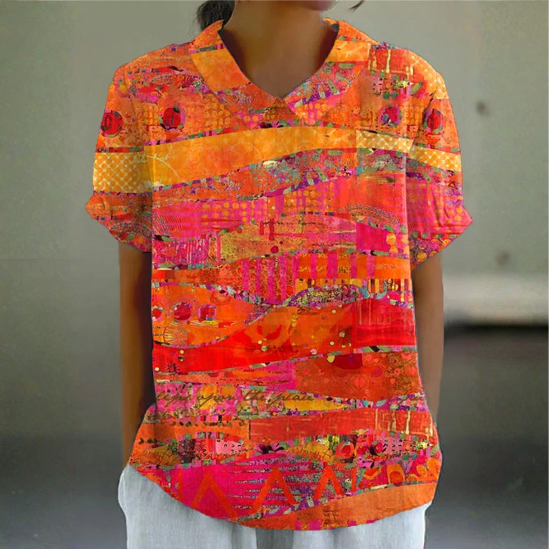 Isa - Camisa com Estampa Abstrata