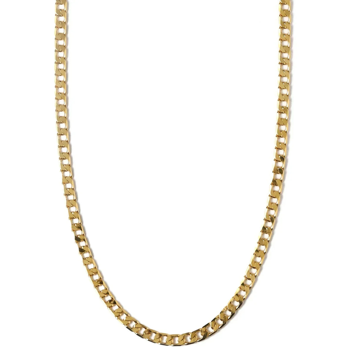 Curb-Ketten Halskette mit Flachgliedern | Gold