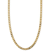 Curb-Ketten Halskette mit Flachgliedern | Gold