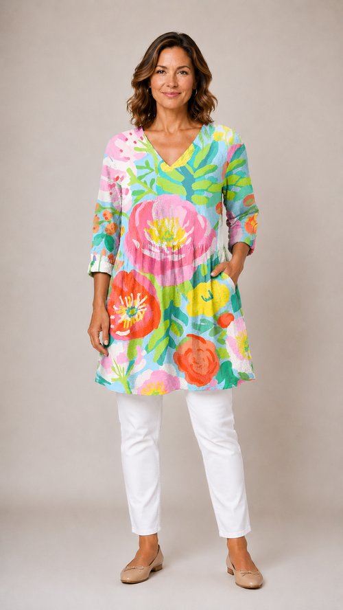 VALERIE | Dolga bluza z V-izrezom