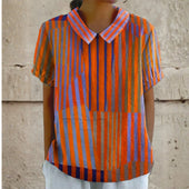 Nina - Camisa Listrada Geométrica