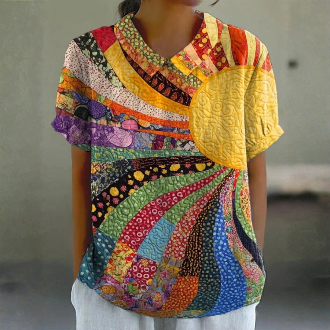 Mel - Camisa Patchwork Sunburst