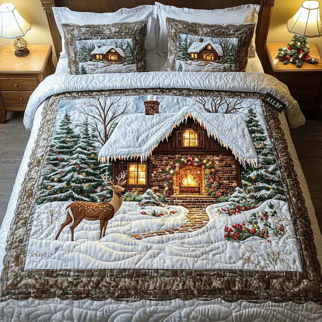 Conjunto de Cama 3 Peças Cabana Acolhedora