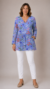 JOSIE | Dolga bluza z V-izrezom