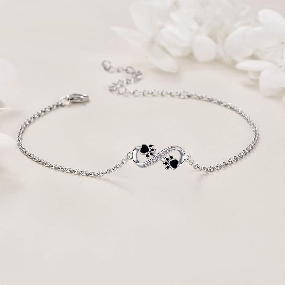 Raquel | Pulseira Infinito com Patinhas
