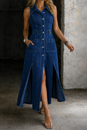 Camila - Vestido com Abertura Frontal