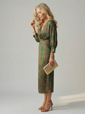 Maura | Vestido Midi com Torção à Frente