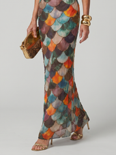 Clara | Vestido Comprido com Padrão Geométrico