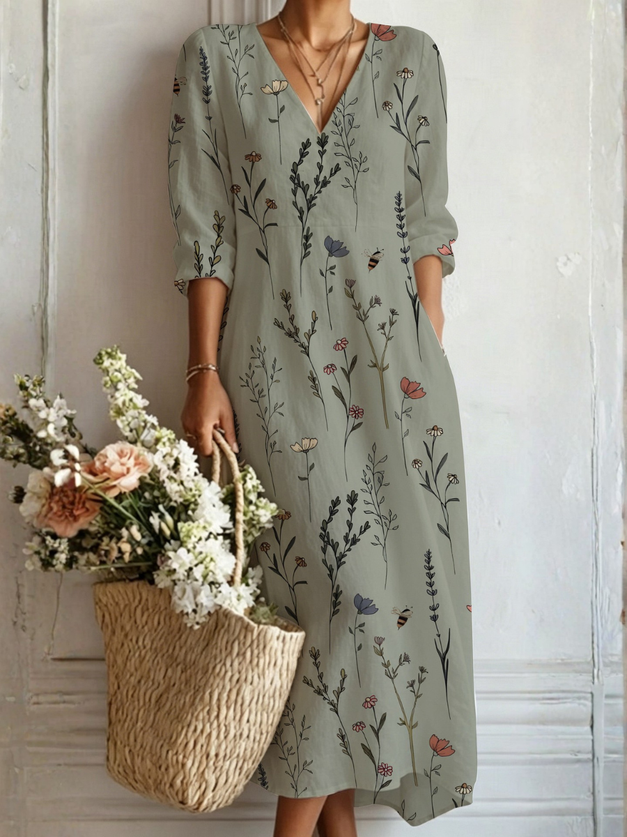 Natalia – Dolga boho obleka