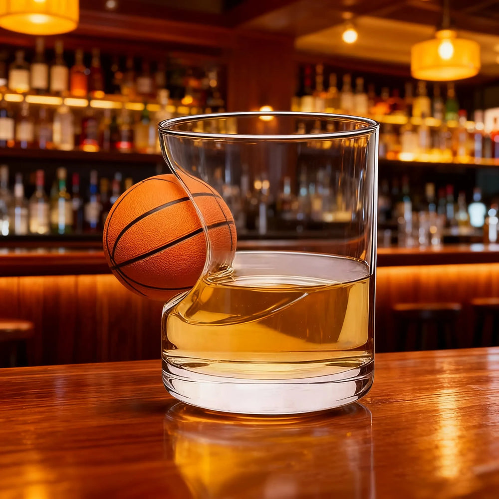 Copo de Whisky com Bola 3D