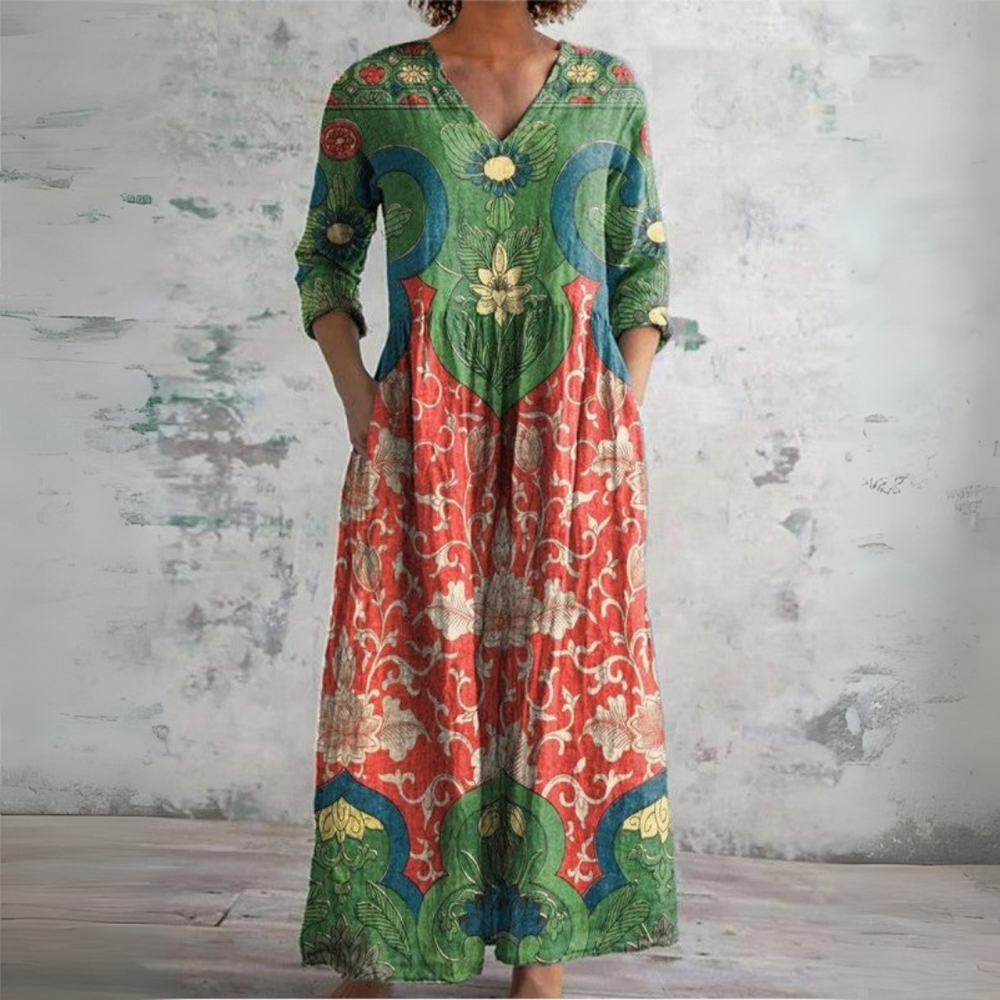 Judite - Vestido Maxi Floral Vintage