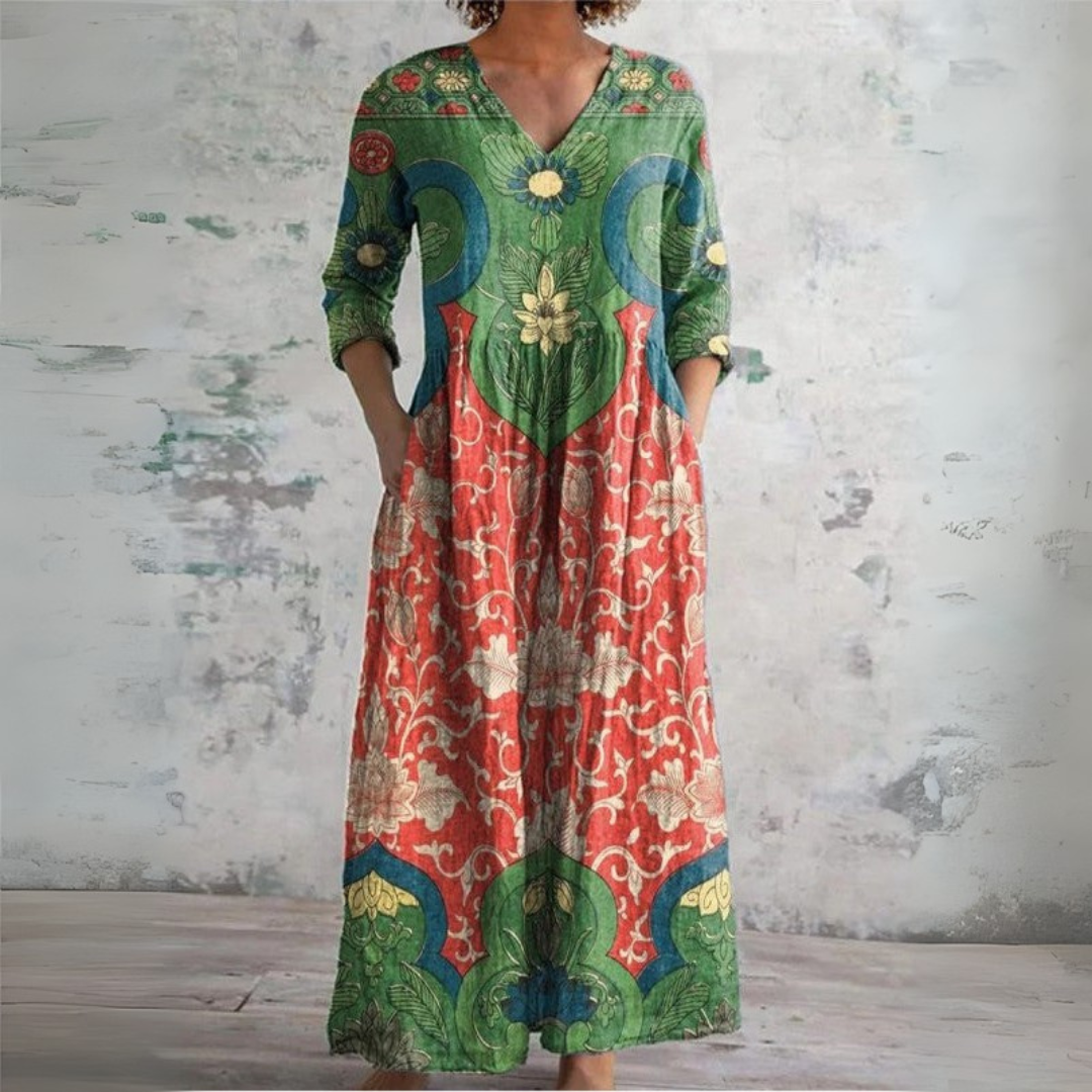 Judite - Vestido Maxi Floral Vintage