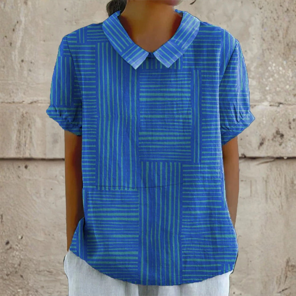 Mara - Camisa Geométrica Listrada