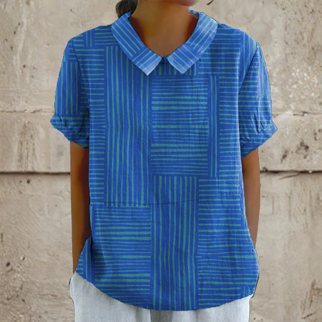 Mara - Camisa Geométrica Listrada