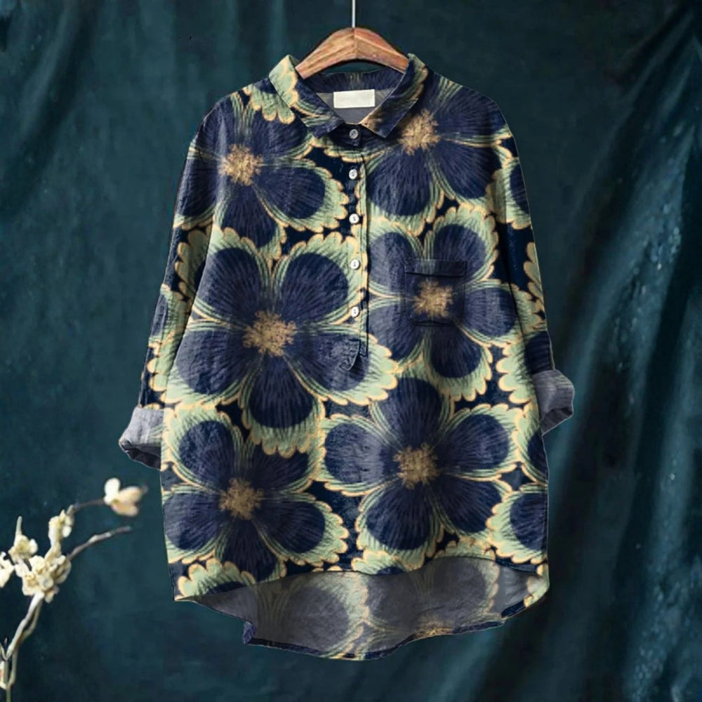 Jéssica - Camisa Casual Vintage Floral