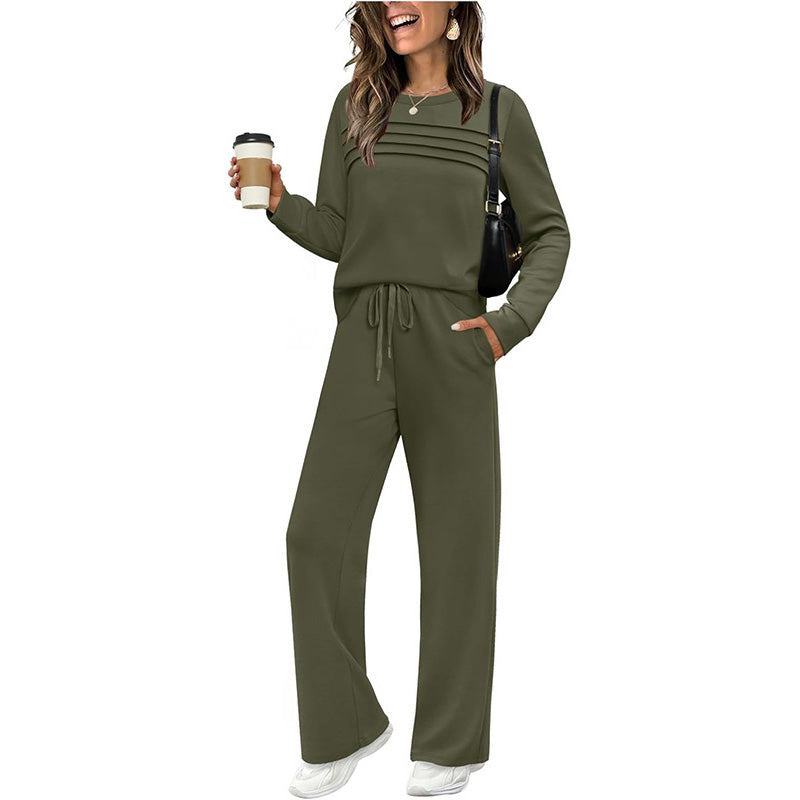 Arminda | Conjunto de Camisola e Calças Largas com Cordão