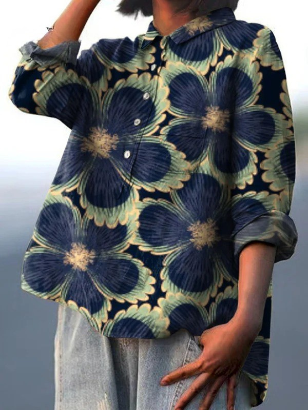 Jéssica - Camisa Casual Vintage Floral