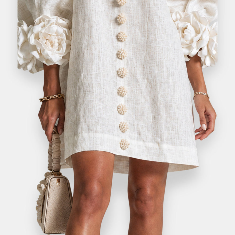 Marcelle | Vestido de Flores em Relevo