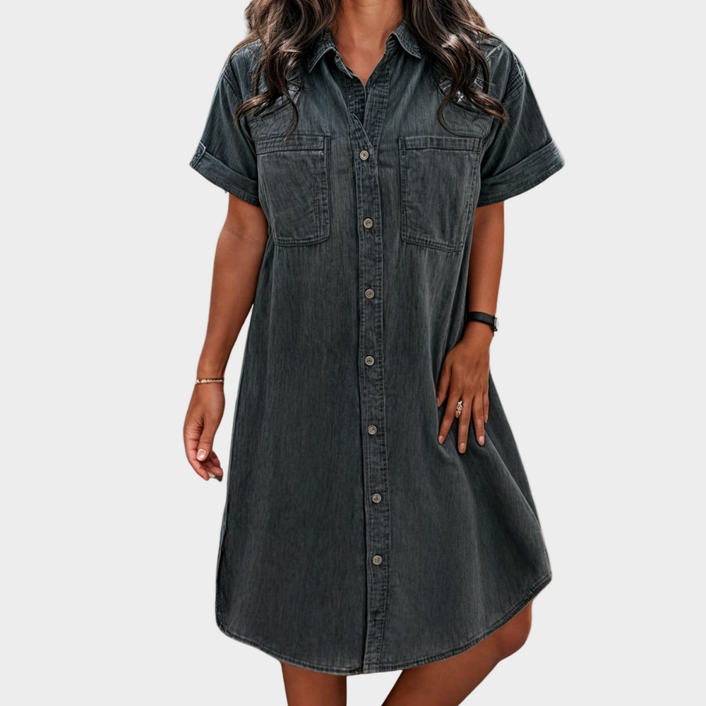 Vestido de jeans suave de verão