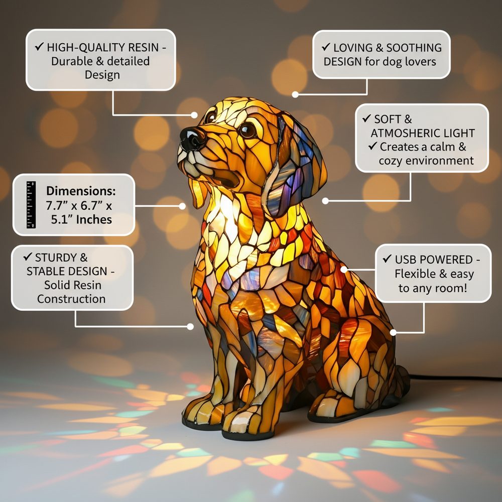 Lili | Figura Luminosa Golden Retriever
