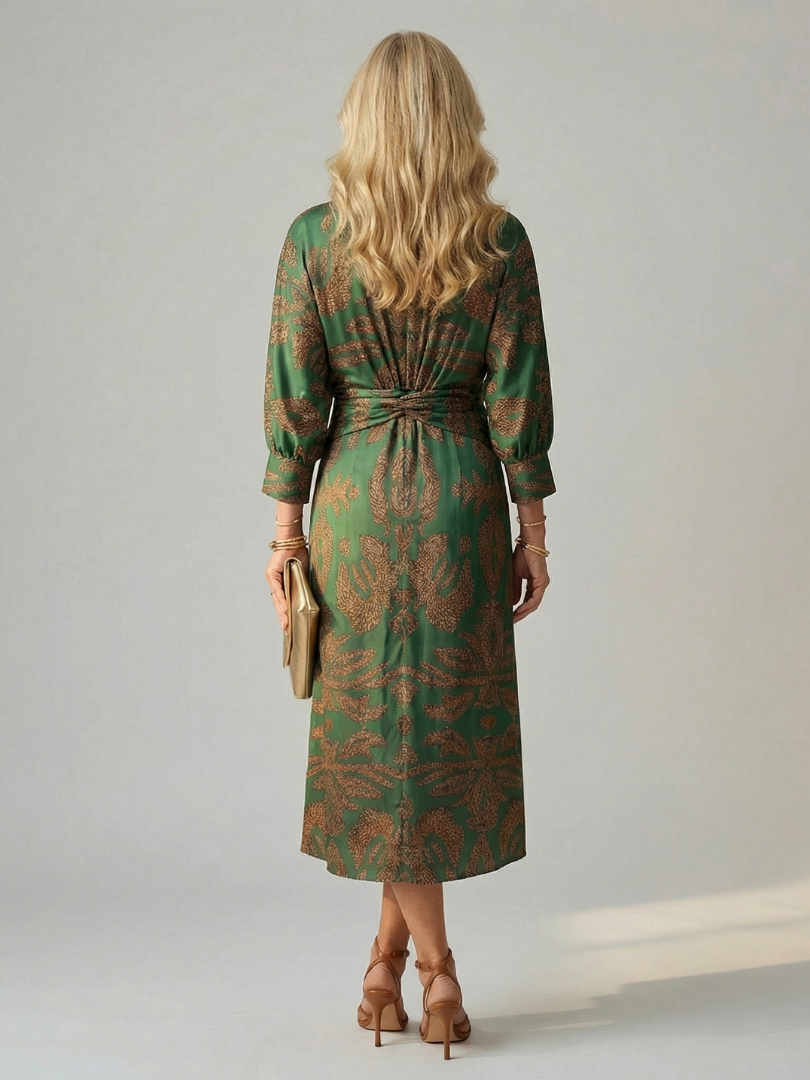 Maura | Vestido Midi com Torção à Frente