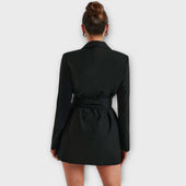 Vestido blazer com decote em V