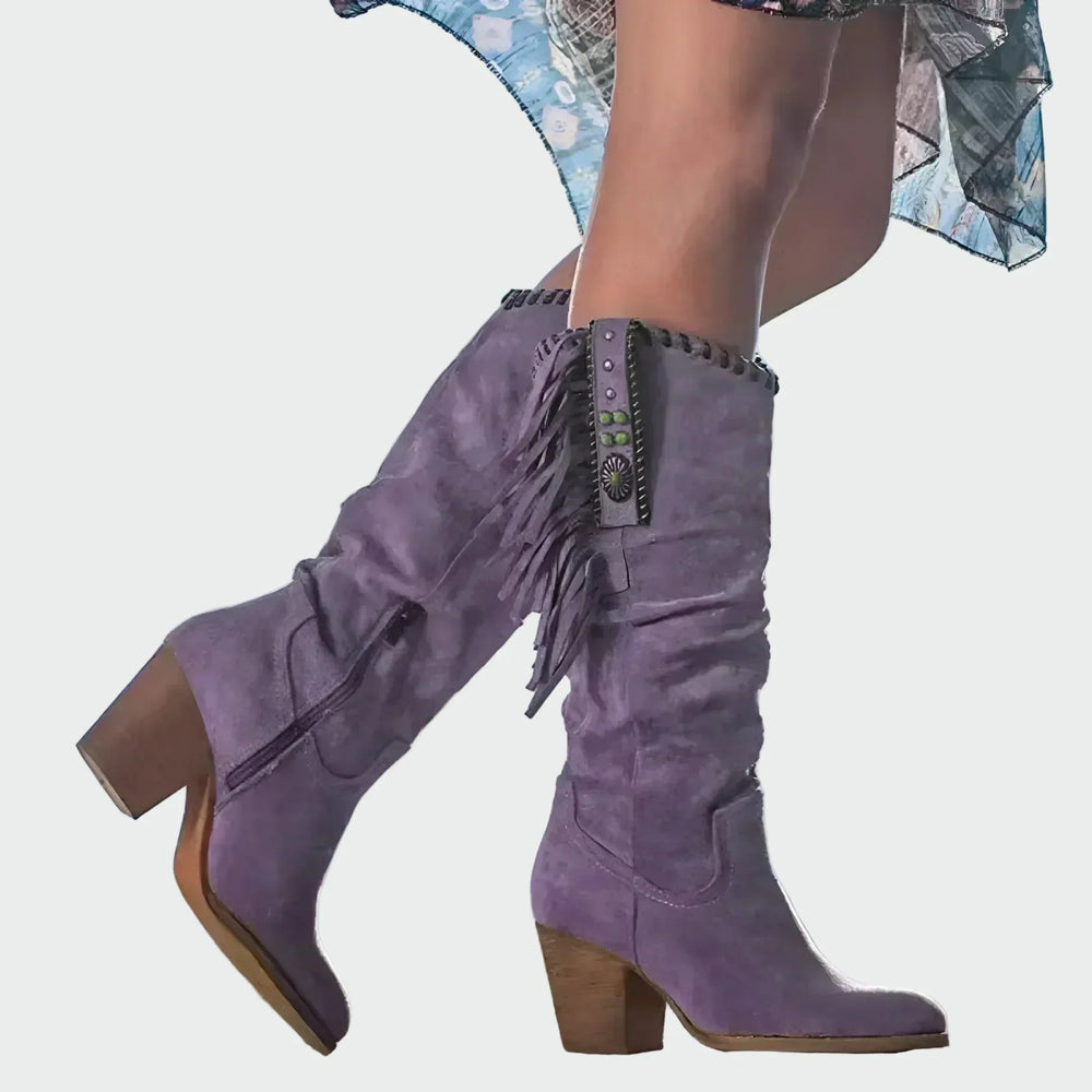Botins de couro confortáveis