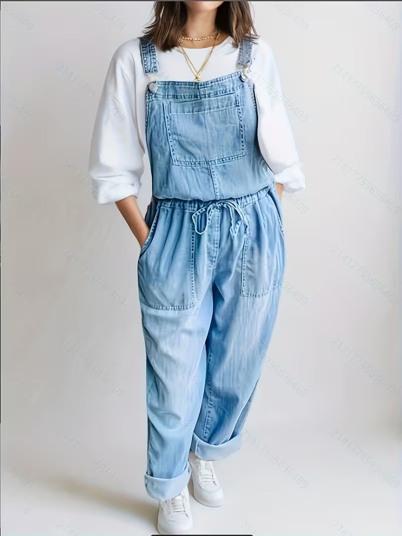 Verónica - Macacão Relaxado Denim