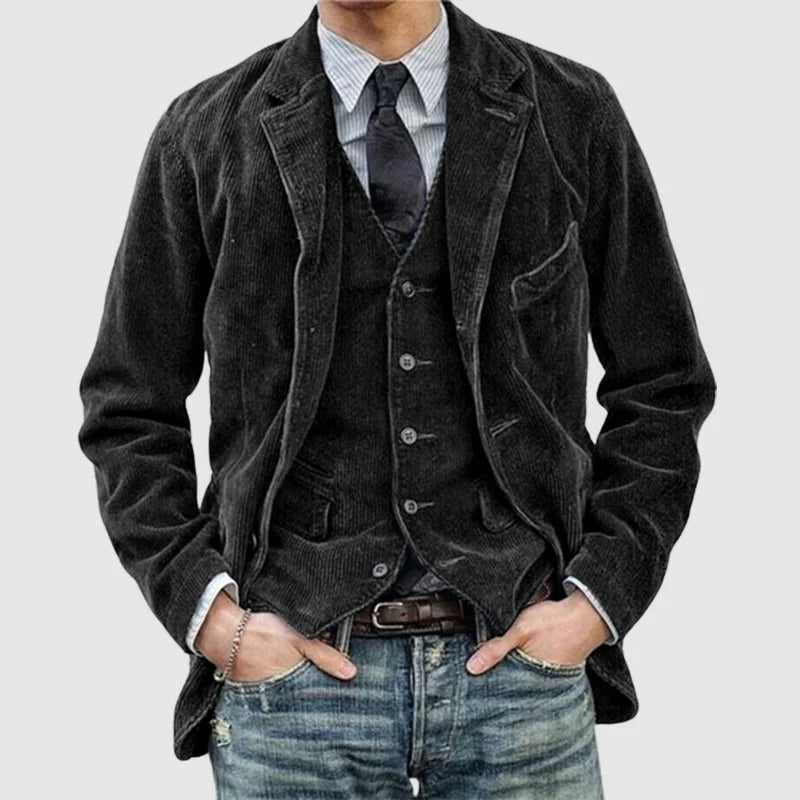 Vasco | Blazer vintage de bombazina com colete
