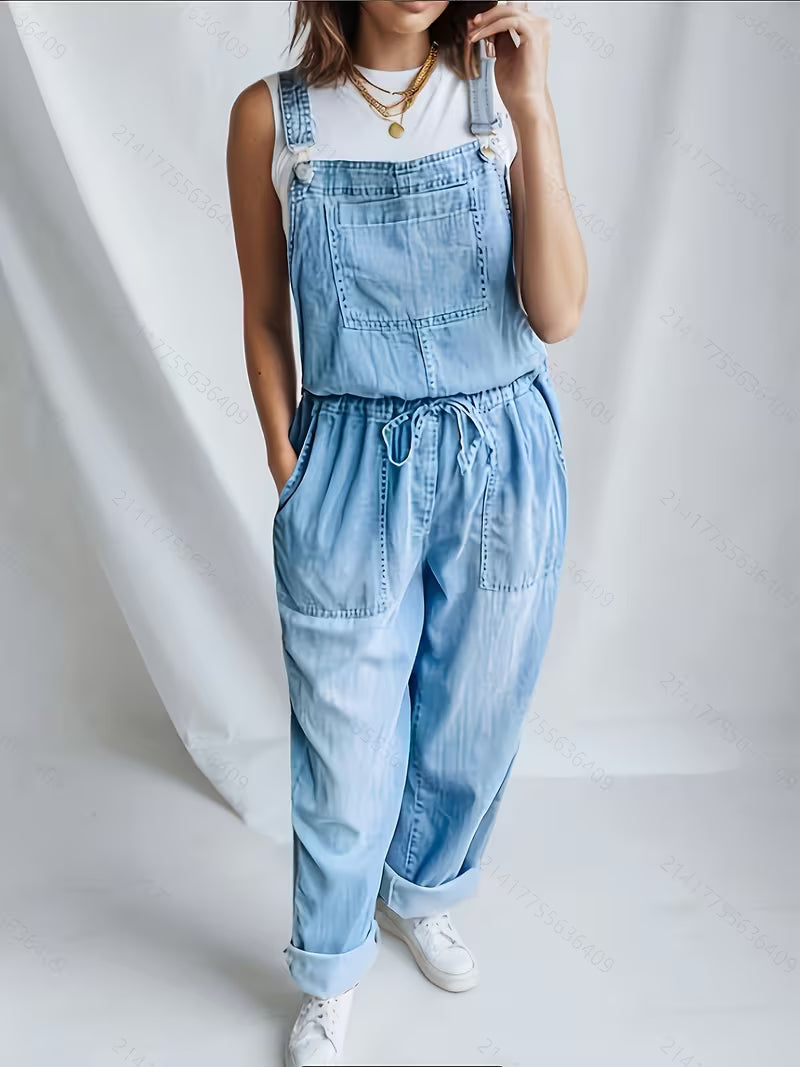 Verónica - Macacão Relaxado Denim