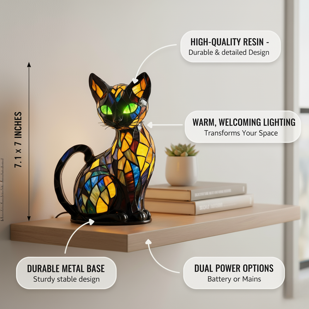 Felino Gracioso | Figura Luminosa de Gato