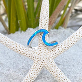 Wellenring aus Silber mit Opal