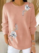 Meyla | Camisola de Malha com Detalhes Florais