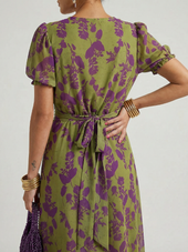 Clarisse | Vestido Midi Floral Descontraído
