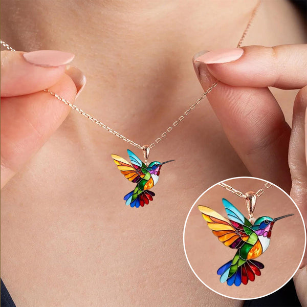 Alexandra | Colar Colibri Arco-Íris