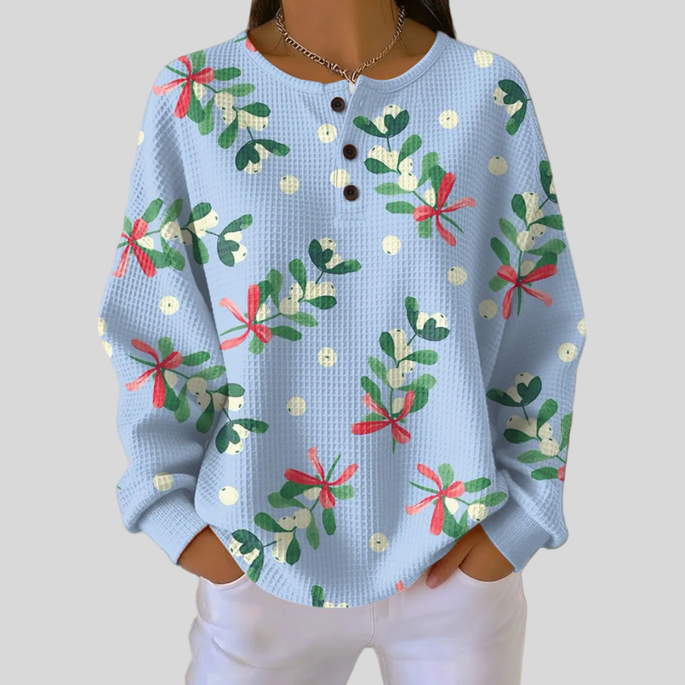 Helena | Sweatshirt de Natal com Visco e Laços