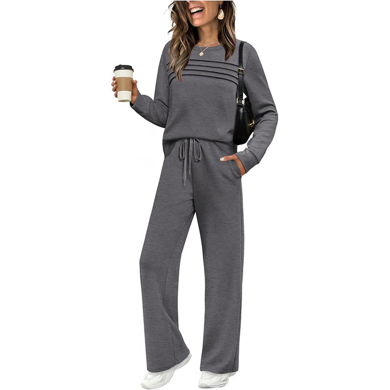 Arminda | Conjunto de Camisola e Calças Largas com Cordão