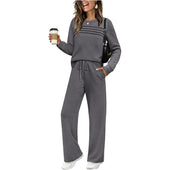 Arminda | Conjunto de Camisola e Calças Largas com Cordão