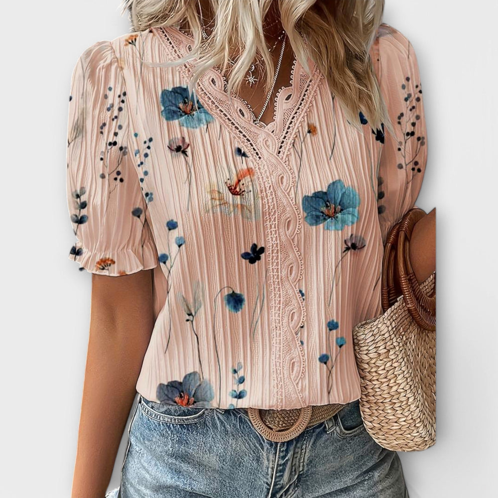 Emília - Blusa com decote em V
